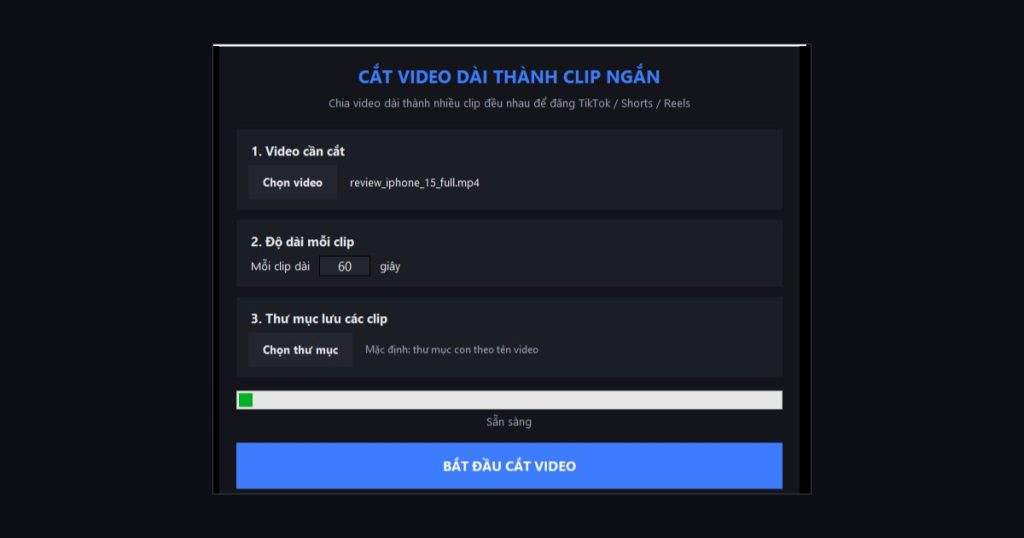 Phần mềm cắt video dài thành nhiều clip ngắn
