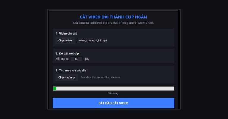 Phần mềm cắt video dài thành nhiều clip ngắn