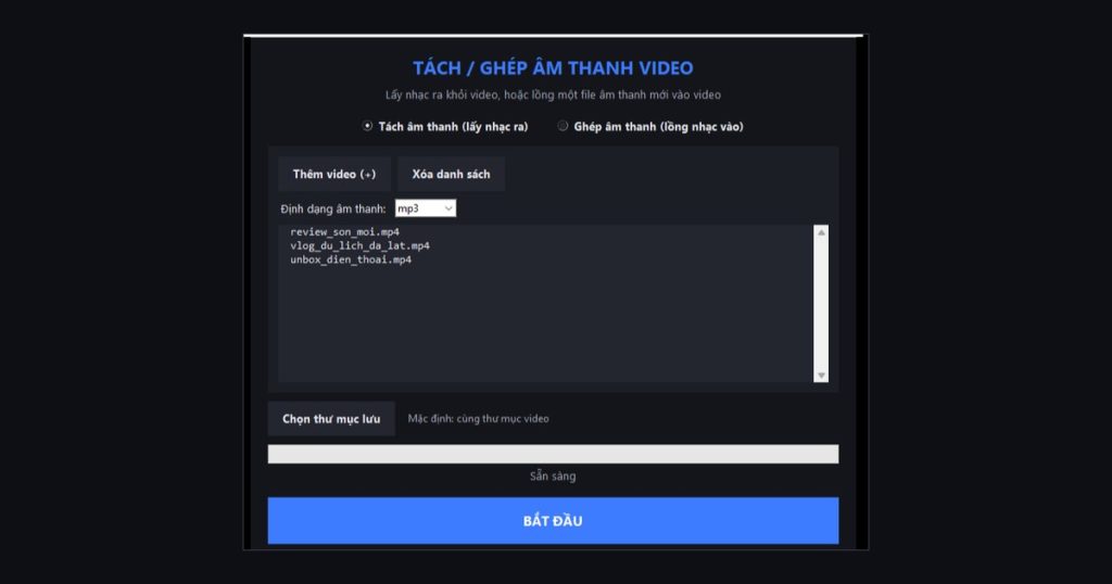 Phần mềm tách và ghép âm thanh video của Laka AI