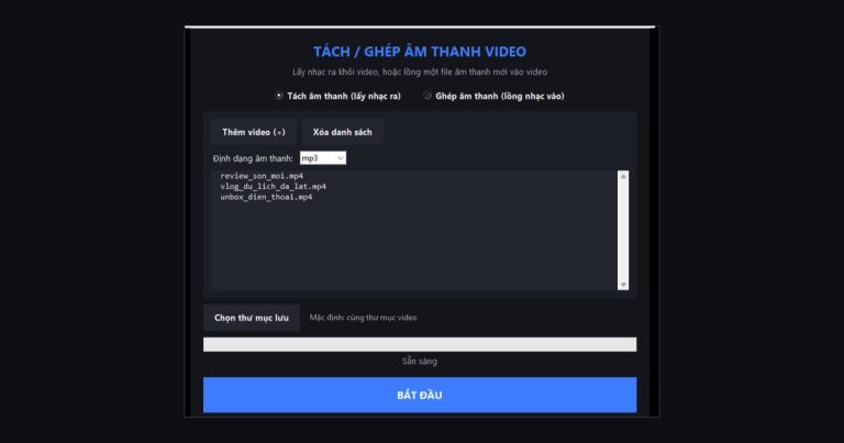 Phần mềm tách và ghép âm thanh video của Laka AI